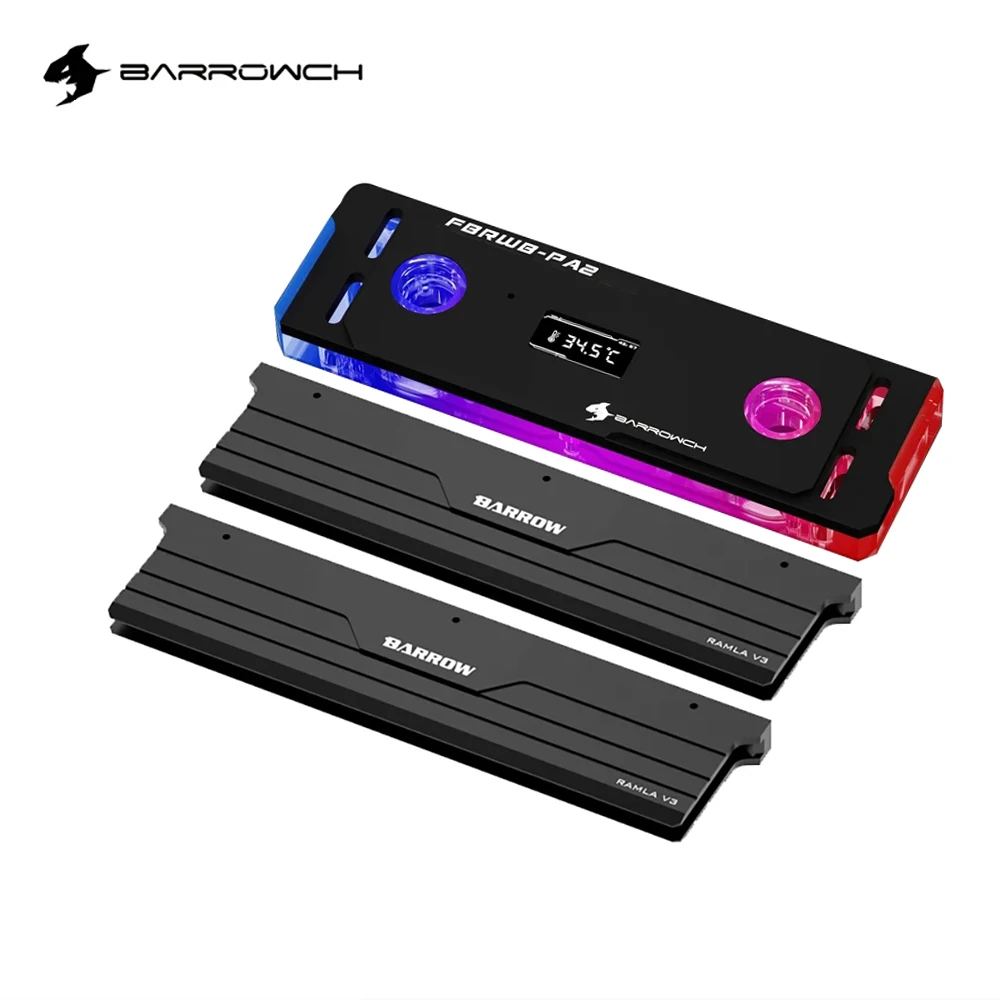 Ddr5 Ram - Barrowch DDR5/DDR4 Wasserkühler Speicherblock mit TFT-Digitalanzeige